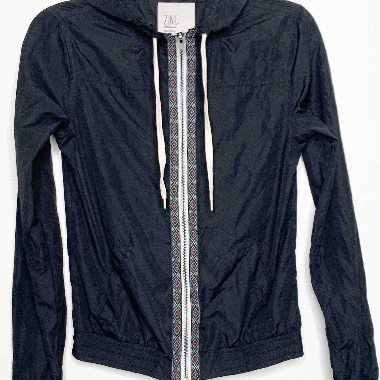 zine black windbreaker jacket