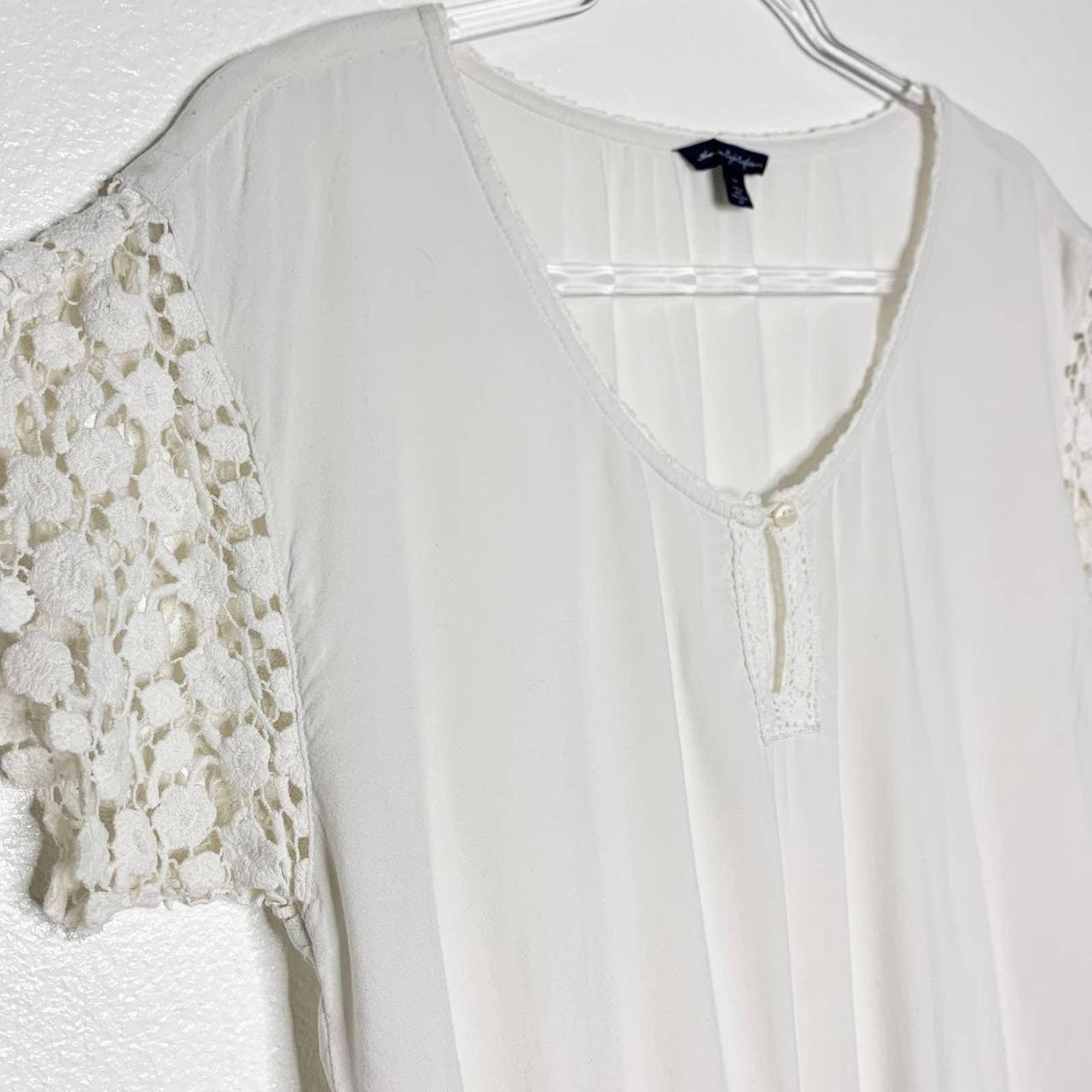 Product Image 3 - AMERICAN EAGLE White Crochet Sleeve
