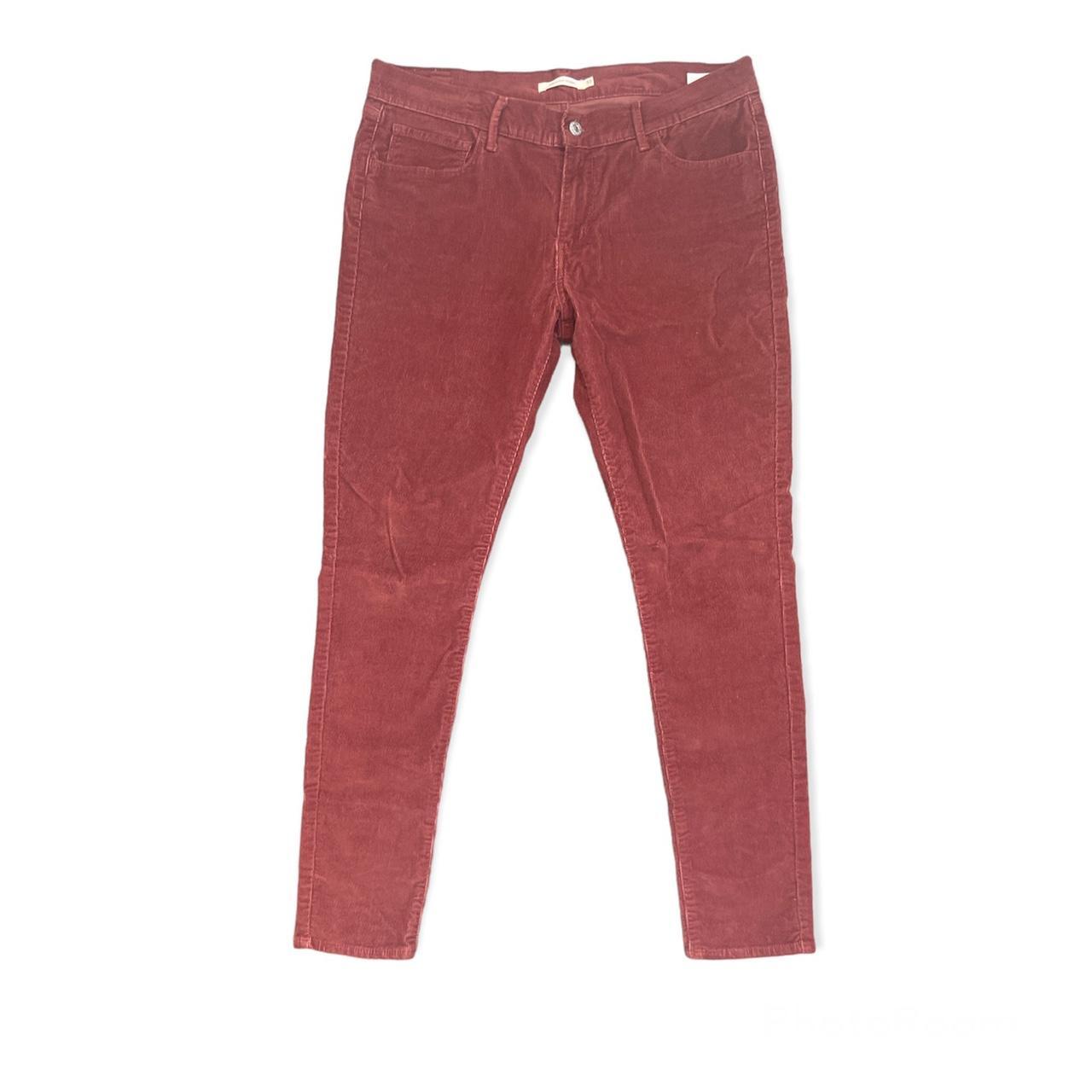 Super Skinny Red Corduroy Polo Jeans - shipped day... - Depop