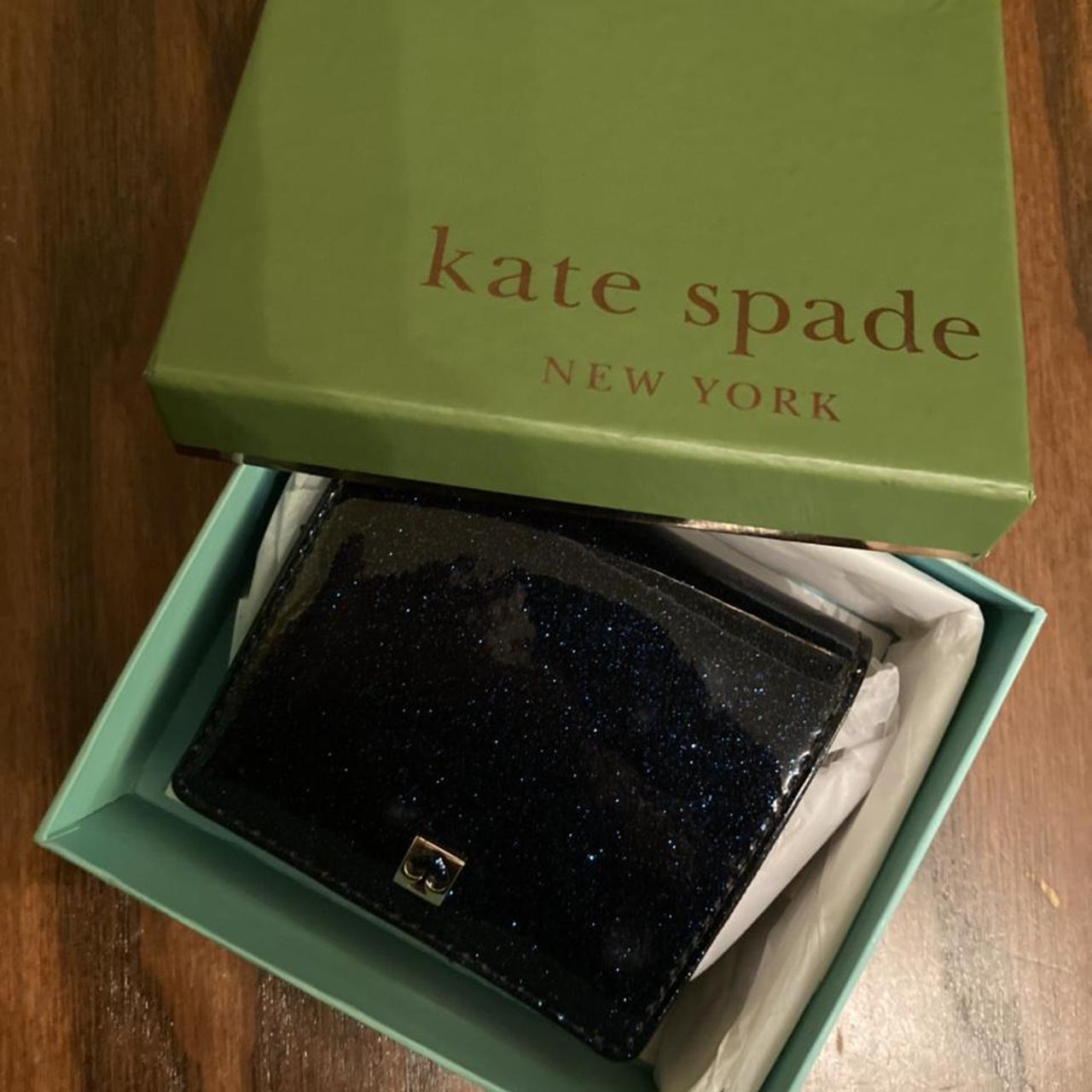 Kate Spade New York  Women's Navy and Silver Wallet-purses
