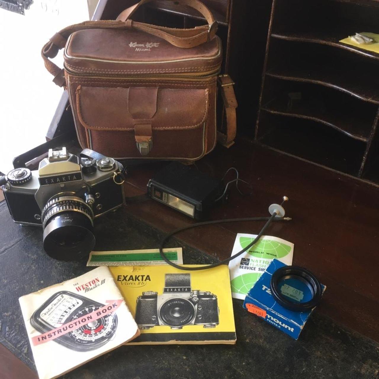 Vintage Exakta VX1000 Film Camera with Carl Zeiss... - Depop