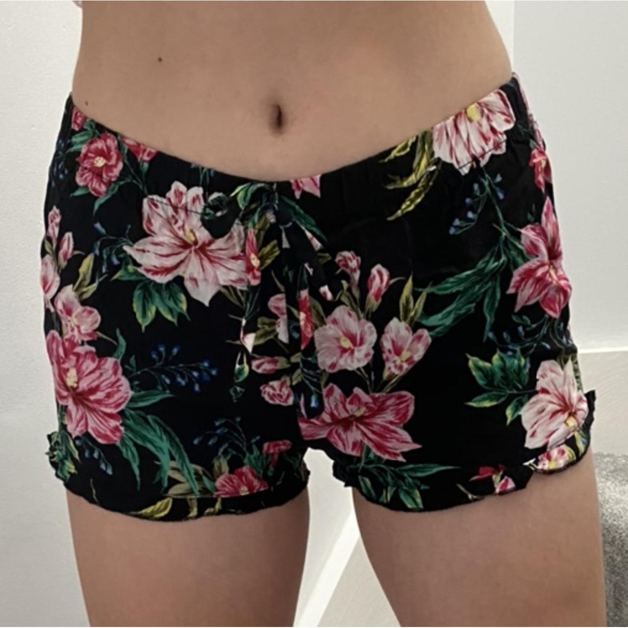 Primark Womens Black Pyjama Shorts Womens Fig Jersey Long Sleeve