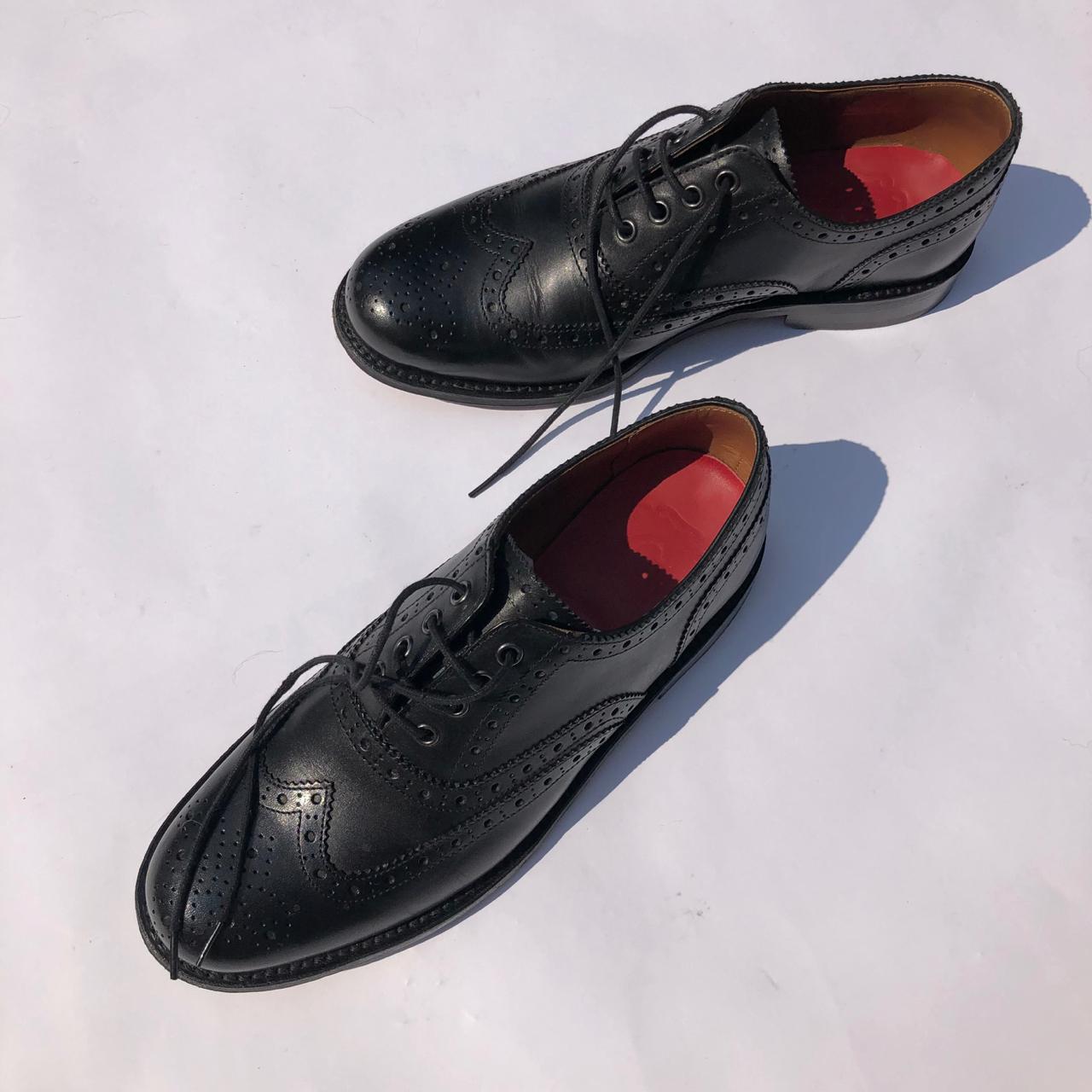 Beautifully crafted black oxfords - closed lacing,... - Depop