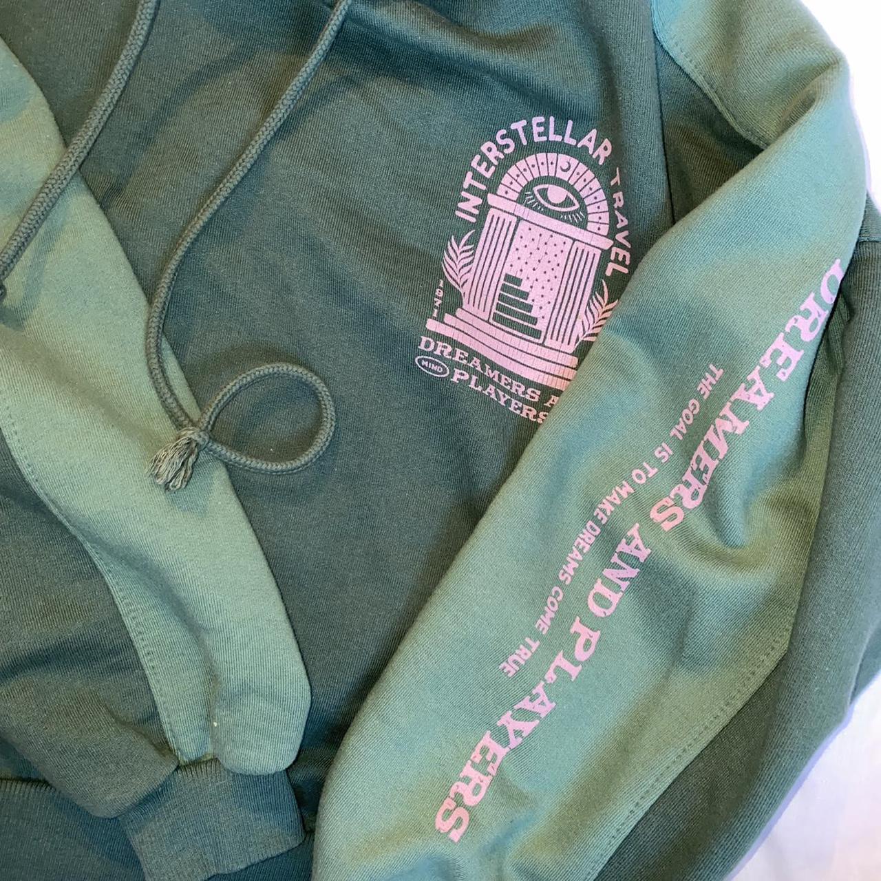 Pull and Bear green and pink hoodie! Women’s small- - Depop