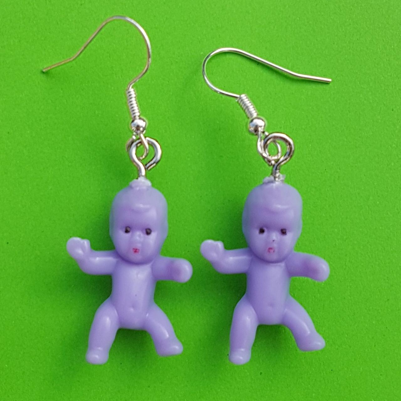 👶Handmade Purple Baby Doll Earrings👶 Who doesn't... Depop