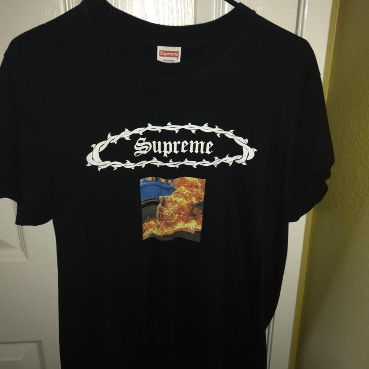 supreme burning monk tee