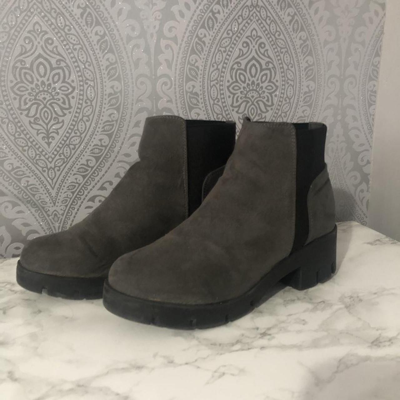 Grey suede ankle boots, size 5. Great condition.... - Depop
