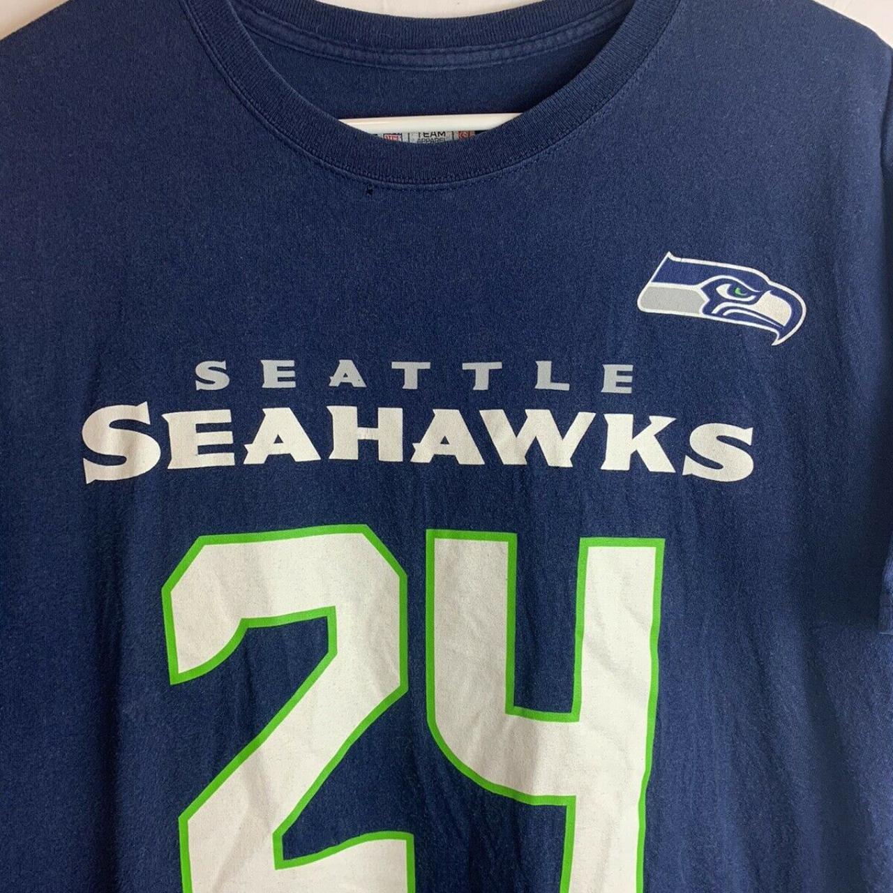 Seattle Seahawks Number 24 Marshawn Lynch T-Shirt... - Depop