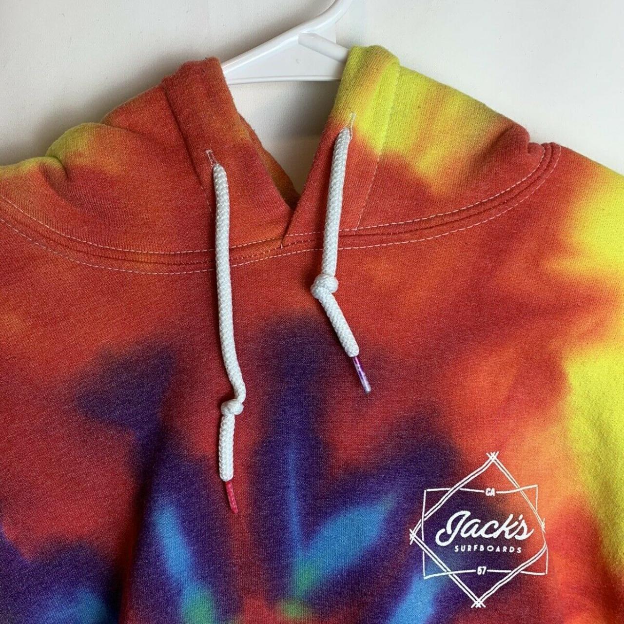 Jacks Surfboards Pullover Hoodie Tie Dye Size... Depop
