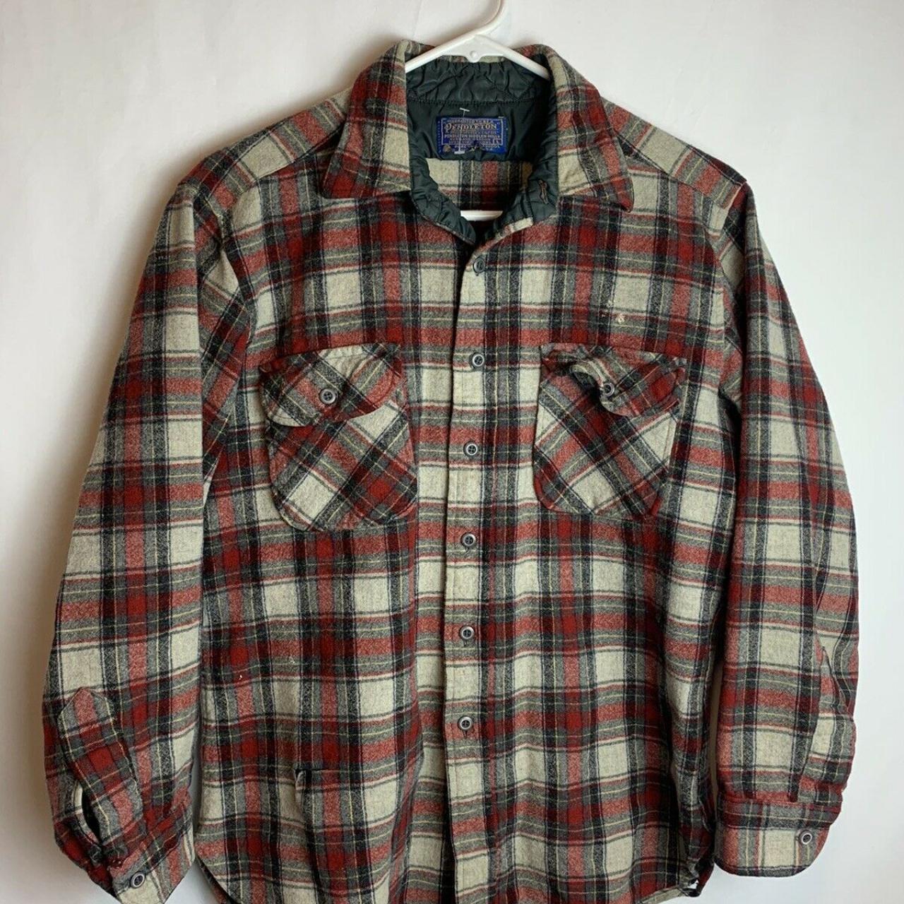 Pendleton Pure Virgin Wool Vintage Plaid Button Up... - Depop