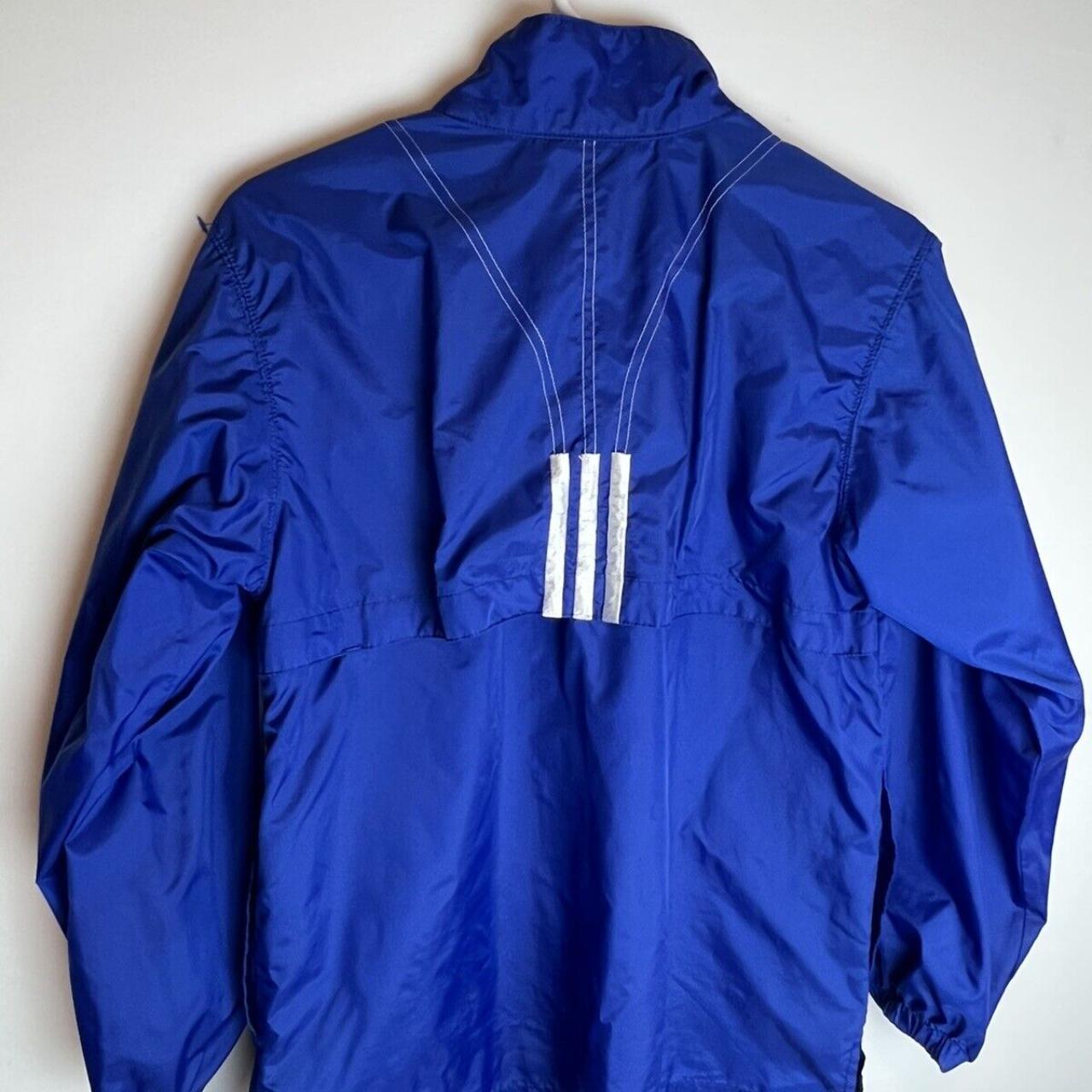 Adidas Nylon Embroidered 3 Stripes Vintage Blue... - Depop