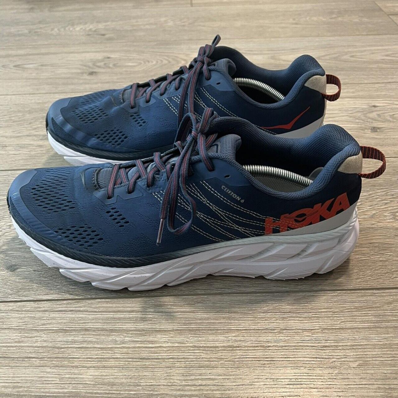 Hoka One One M Clifton 6 Running Shoes Sneakers Blue... - Depop