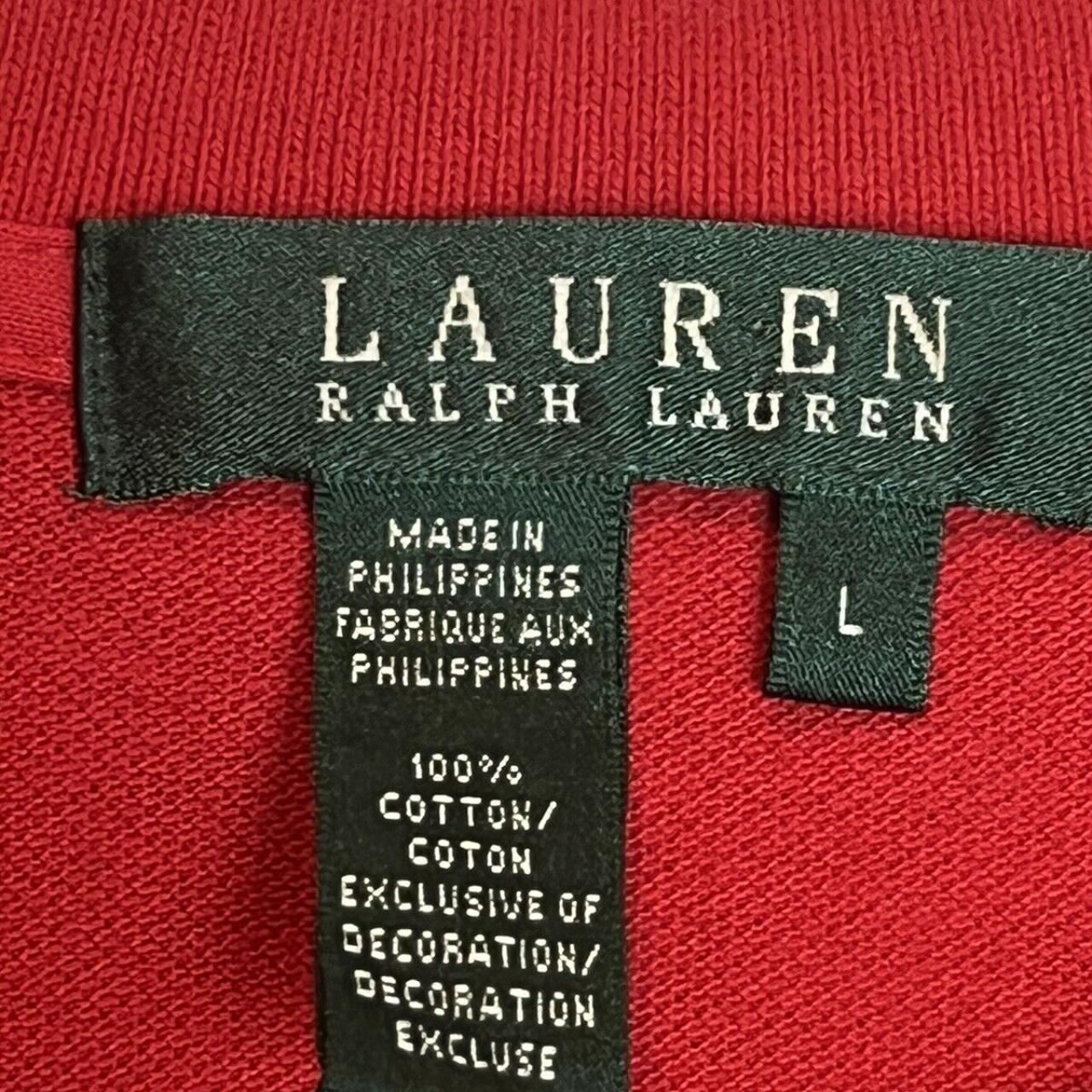 Lauren Ralph Lauren Red Gold Crest Polo Shirt... - Depop