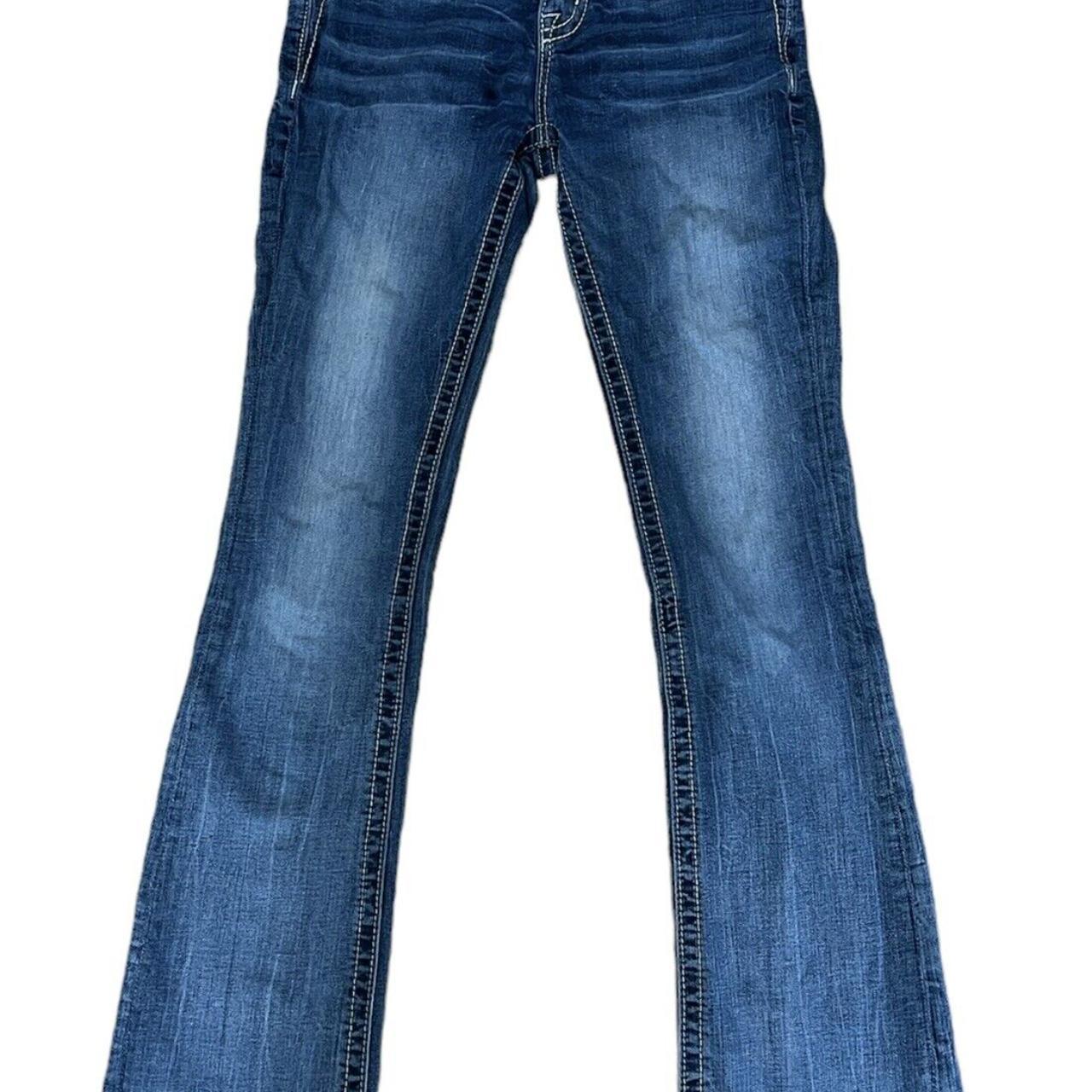 Miss Me Boot Cut Jeans Horseshoe Bedazzled Pockets... Depop