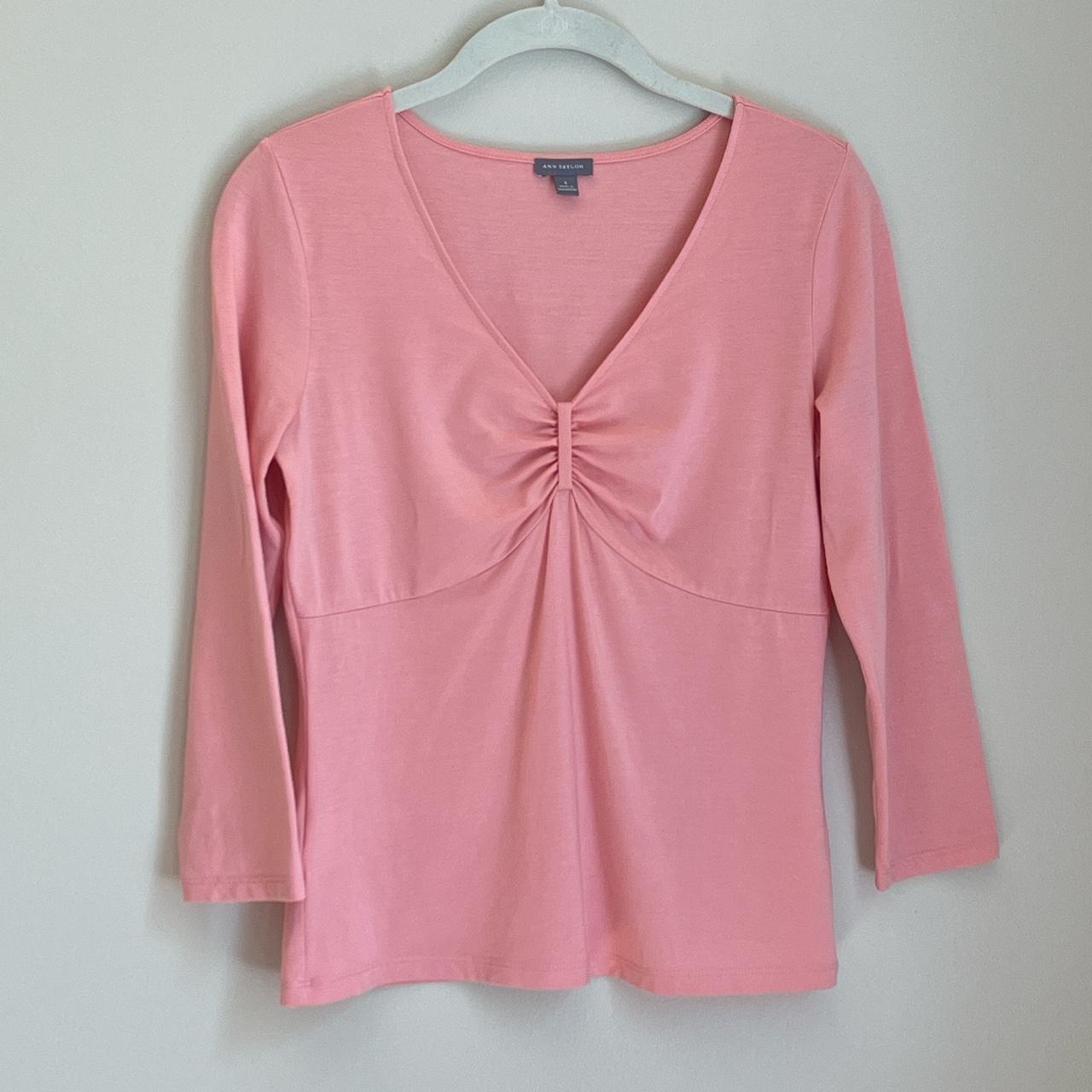 Y2K Pink Ruched Top ⭐️ from Ann Taylor ⭐️ women's size - Depop