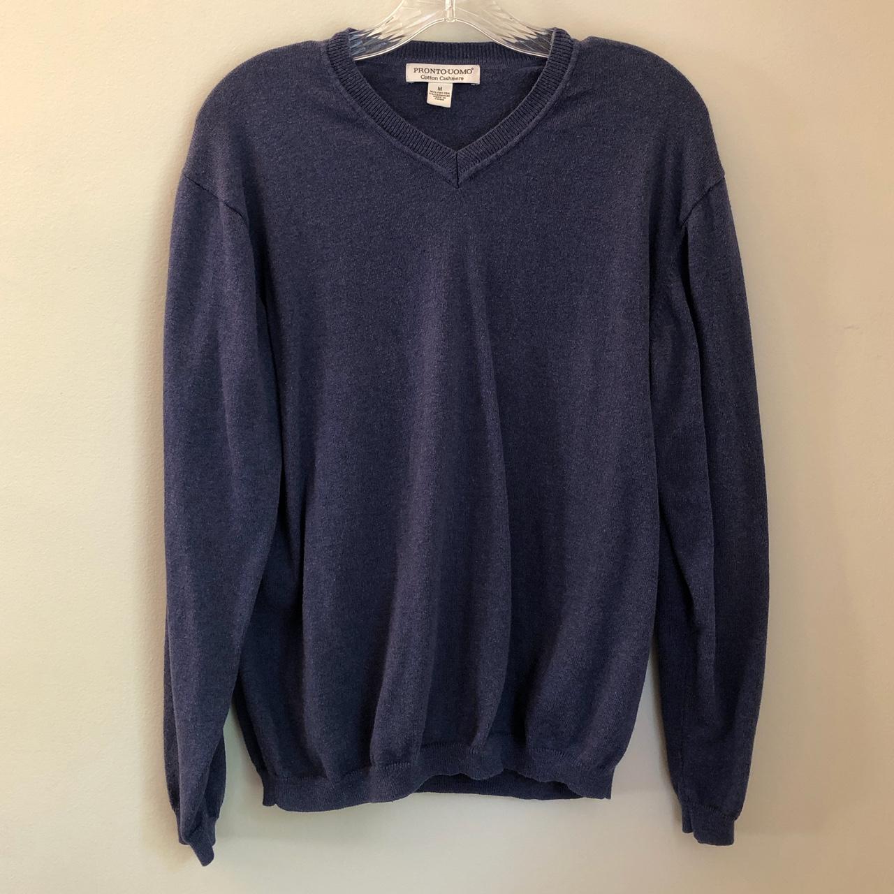 Navy Bluish Gray Cotton Cashmere Sweater ⭐️... - Depop