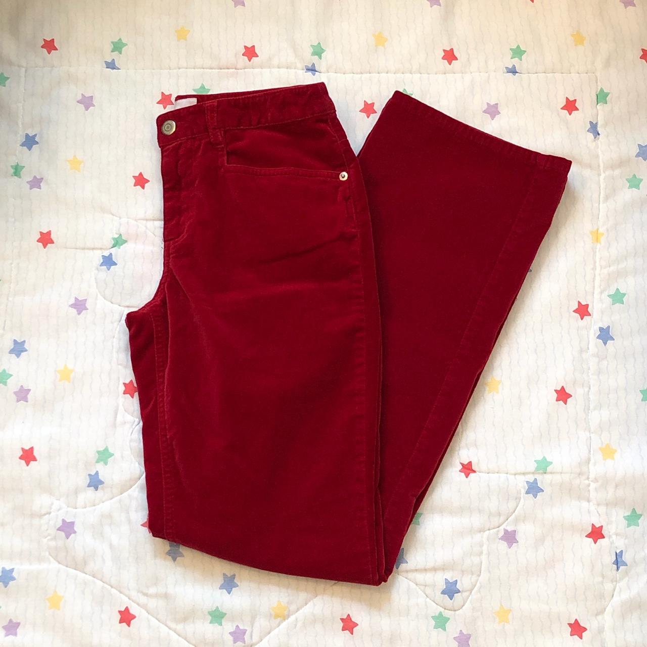 Y2K Red Velvet Jeans ⭐️ from Ann Taylor LOFT ⭐️... - Depop