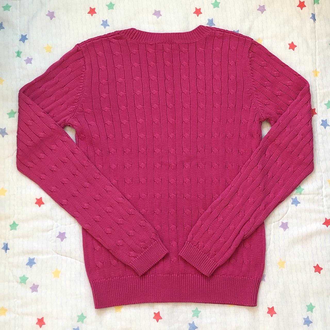 ‼️ DEPOP PAYMENTS ONLY! ‼️ Dark Pink Cable-Knit... - Depop