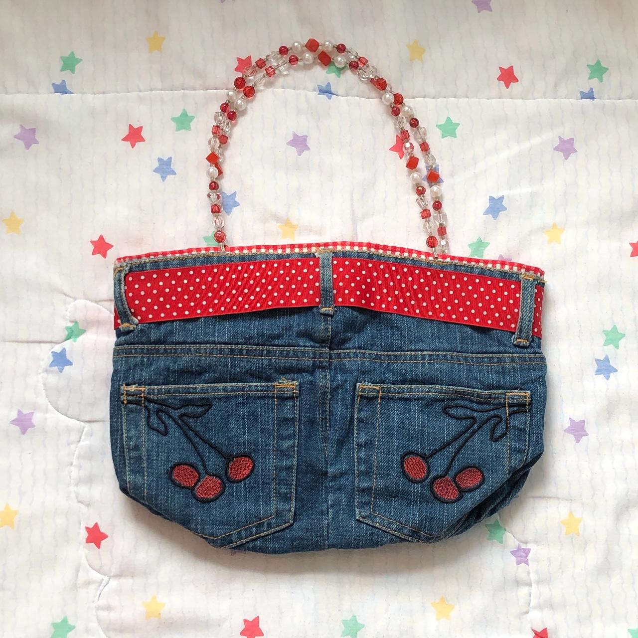 Women's Blue and Red Bag | Depop
