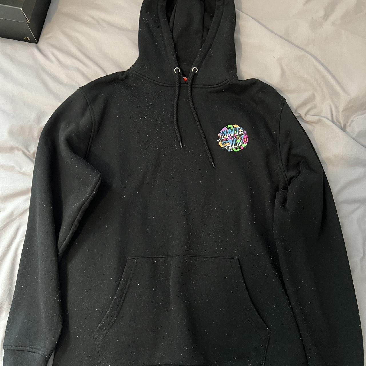 Santa Cruz Hoodie Black Size L 9/10 condition, no... - Depop