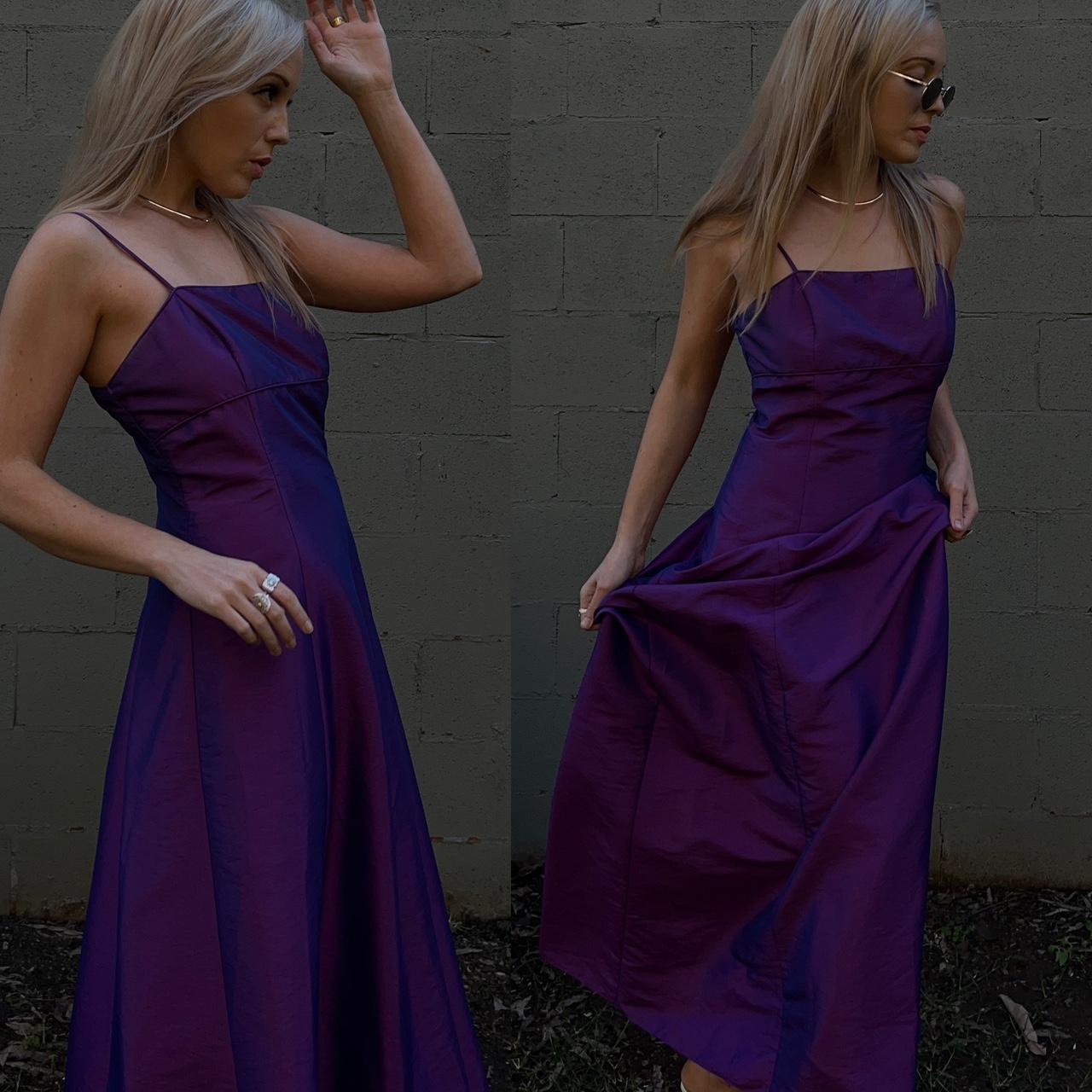 Epic Y2K Vintage Liz Jordan Purple Iridescent Formal... - Depop