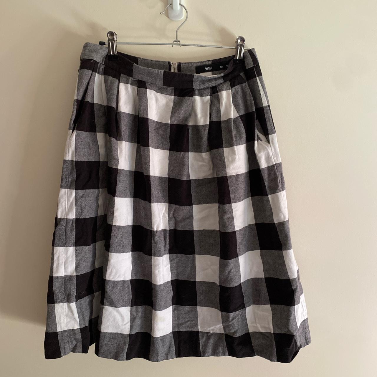 Sportsgirl winter gingham plaid skirt size 10 barely... - Depop