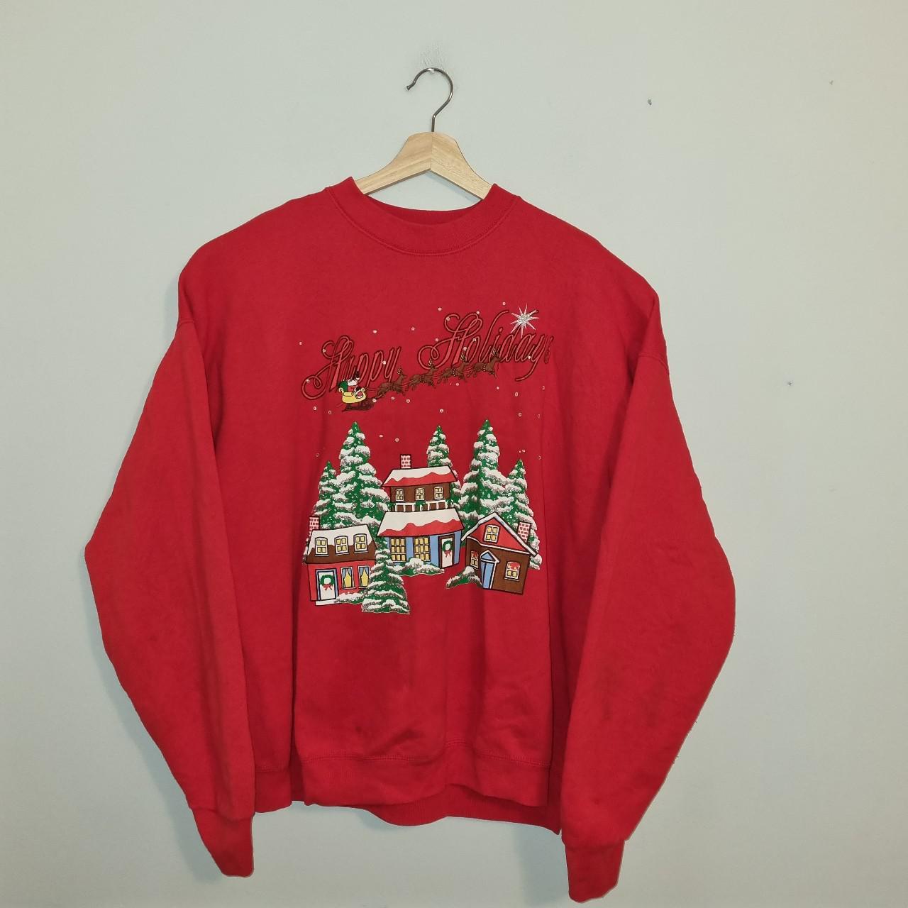 Vintage Fruit Of the Loom Christmas sweatshirt... Depop