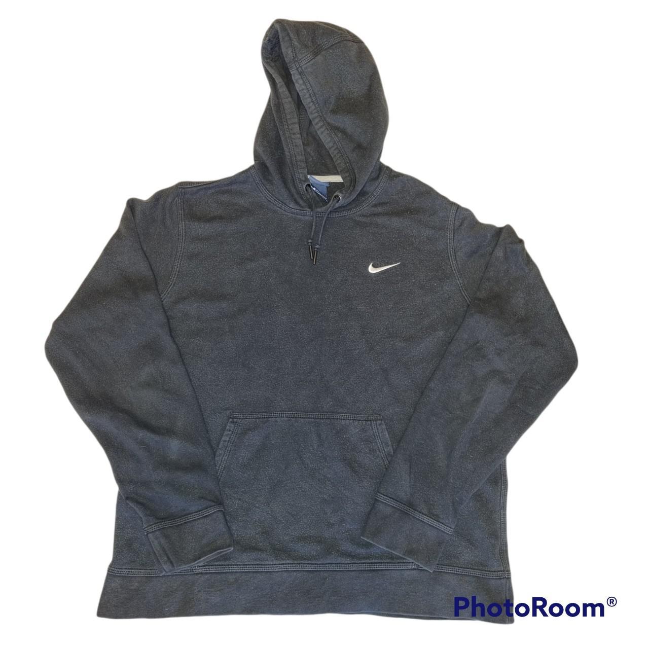 Men's Nike black hoodie. Classic Nike swoosh... Depop