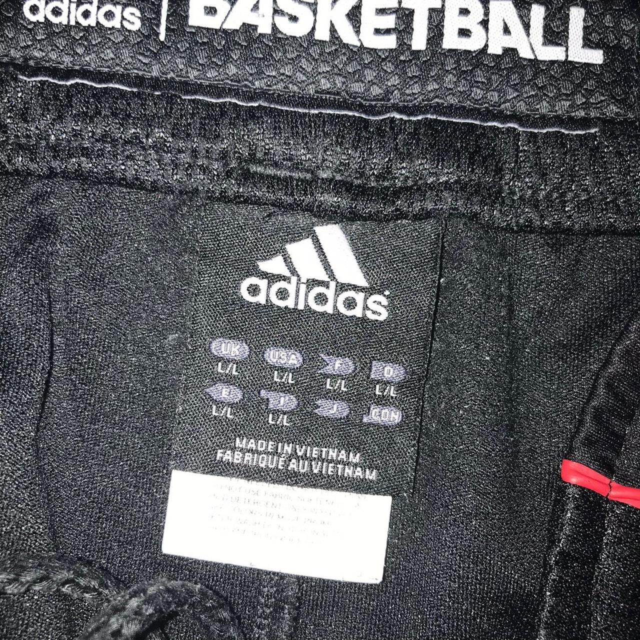 Adidas basketball Y2K black and red sports... - Depop