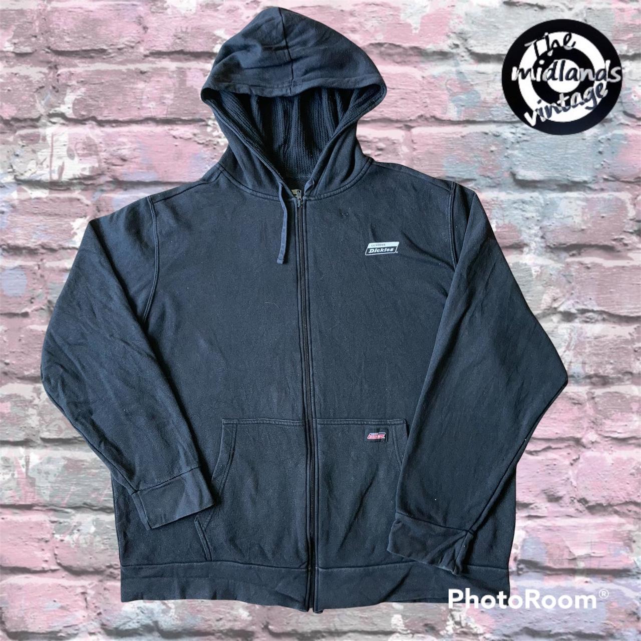 Dickies workwear black full zip hoodie with classic... Depop