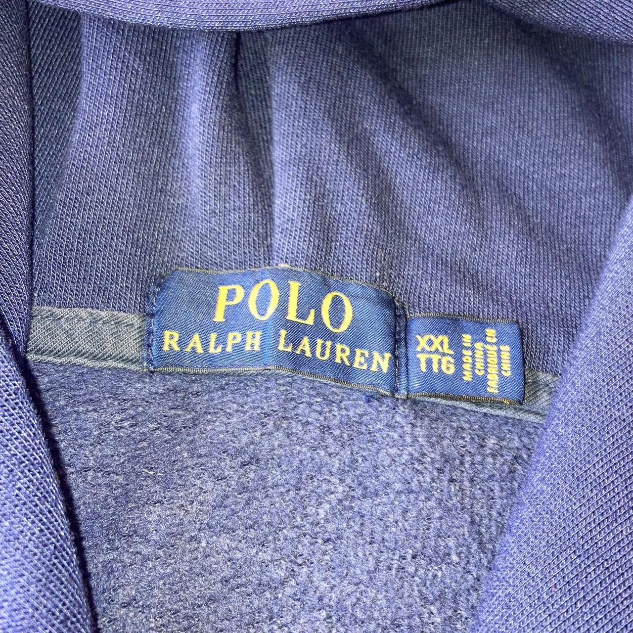 Polo Ralph Lauren Men's Blue and White Hoodie | Depop