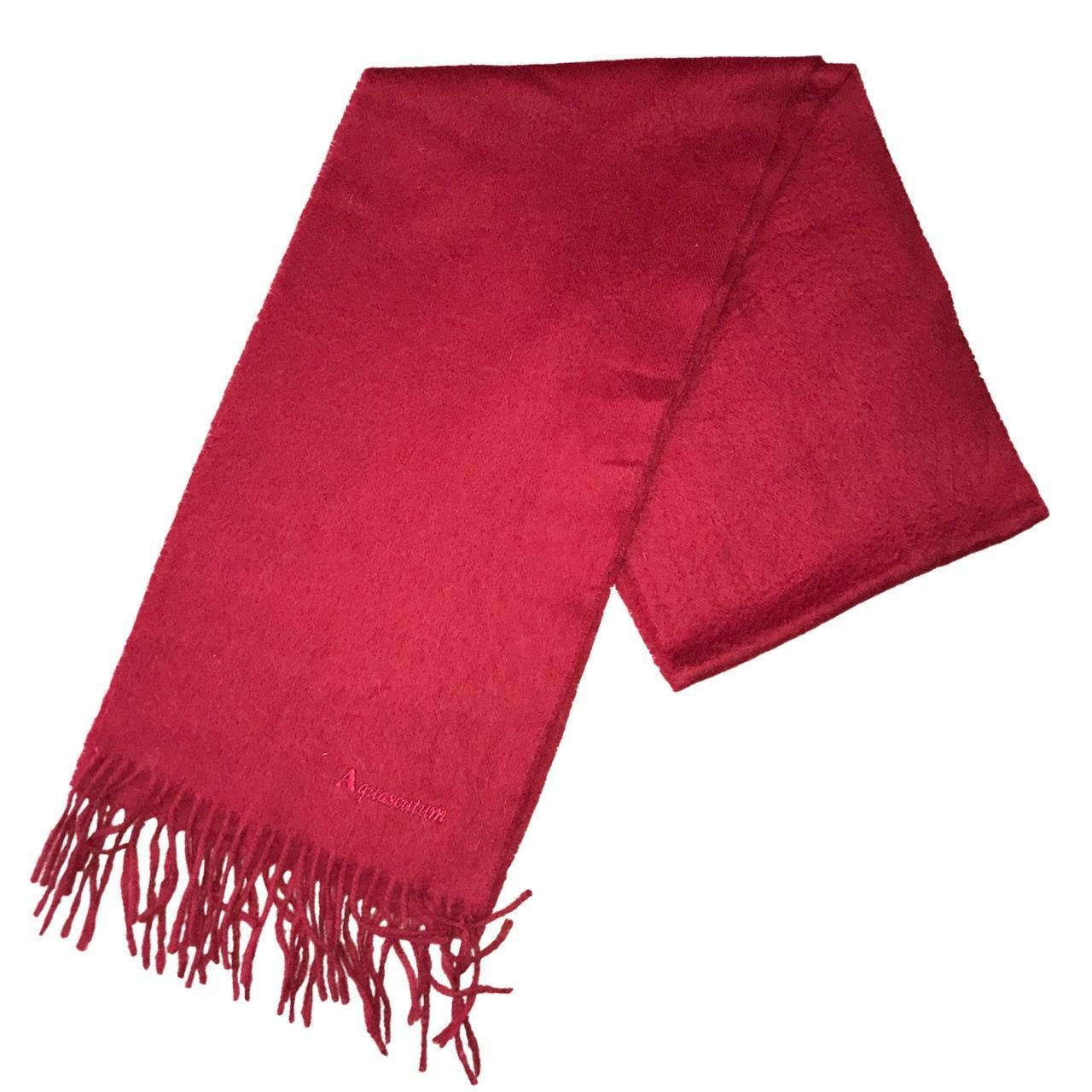 Vintage Aquascutum scarf burgundy red made in