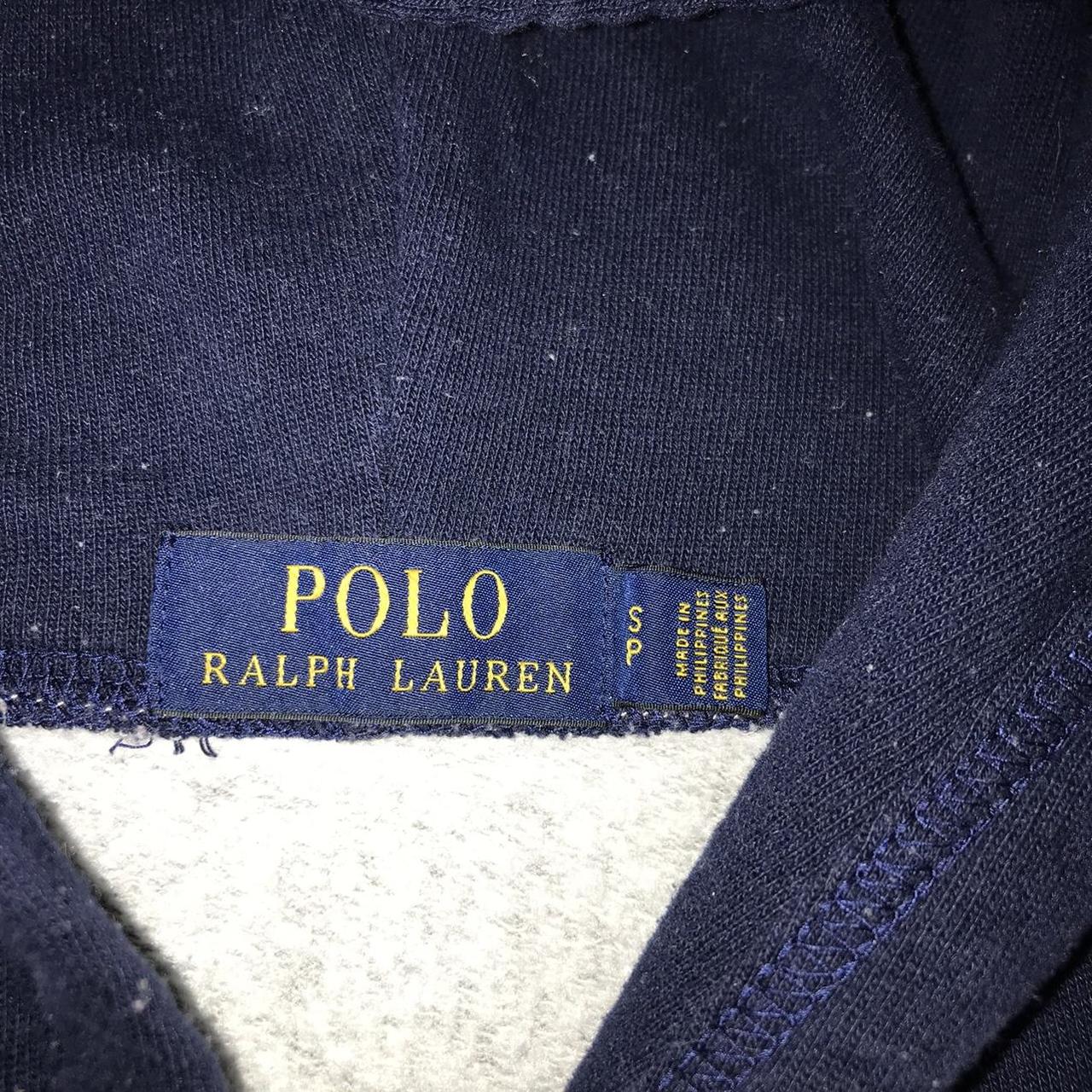 Polo Ralph Lauren Men's Grey and Navy Hoodie | Depop