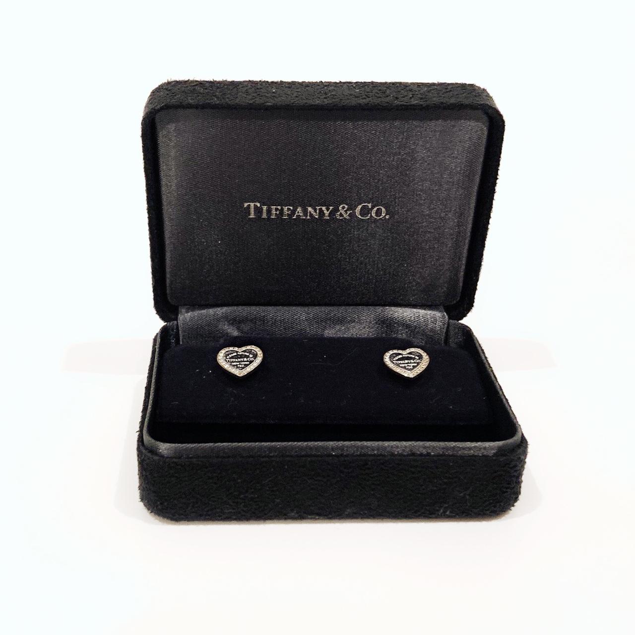 Mini heart tag earrings on sale tiffany