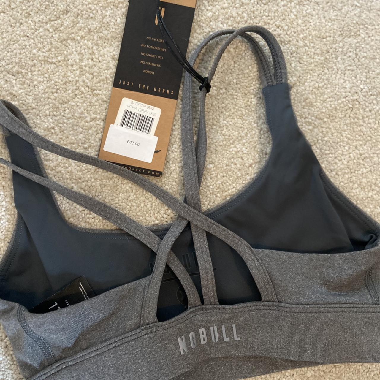 Brand New NoBull sports bra (xs) in Grey Only - Depop