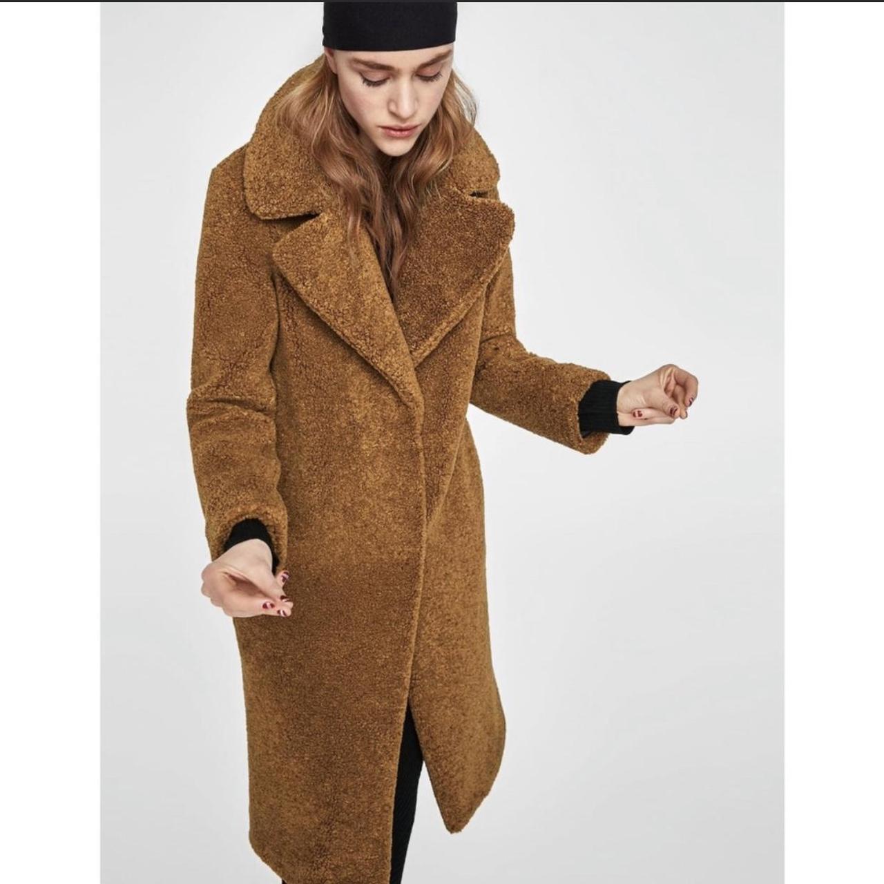 zara oversized teddy coat