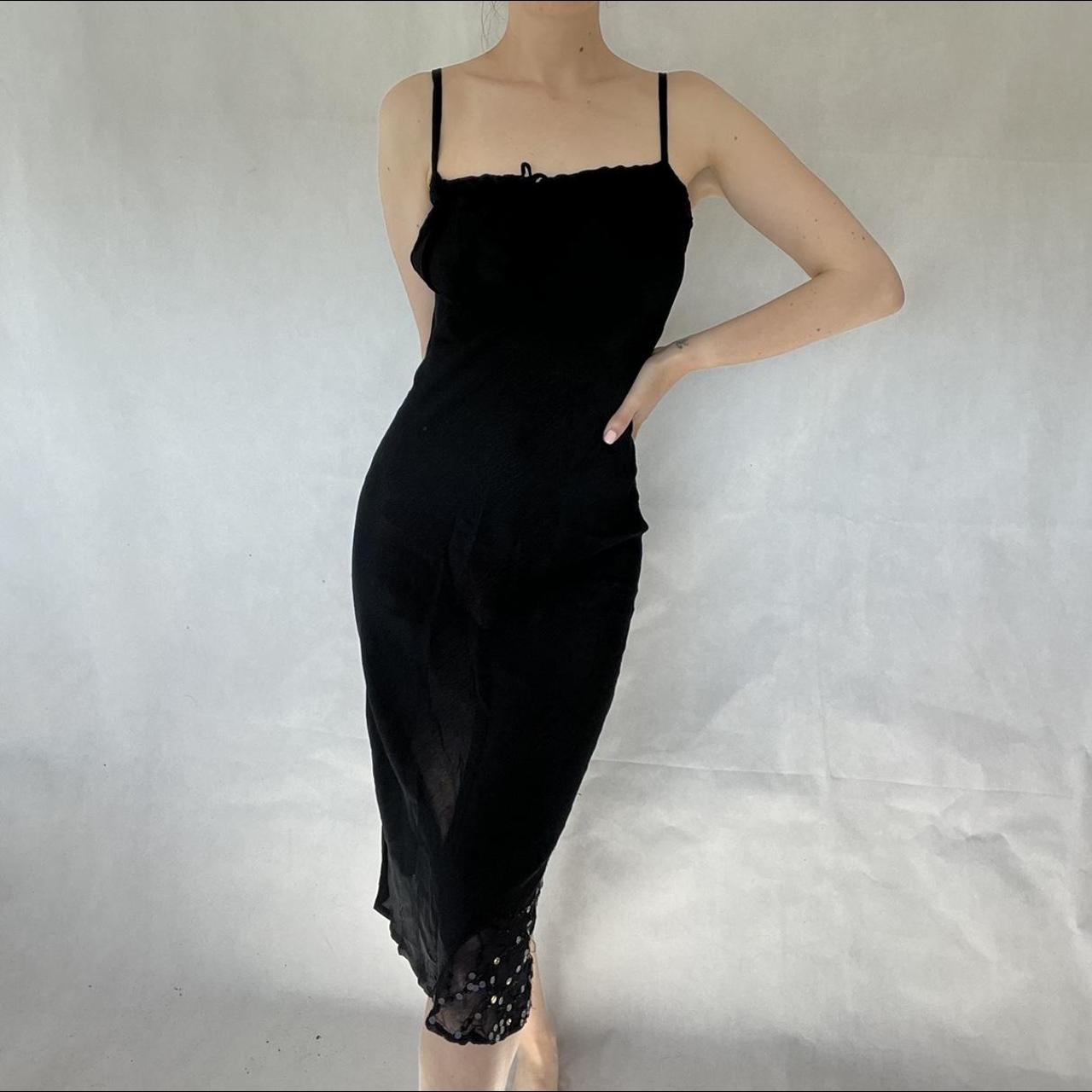 Amazing y2k vintage black midi dress. Size S/M -... - Depop