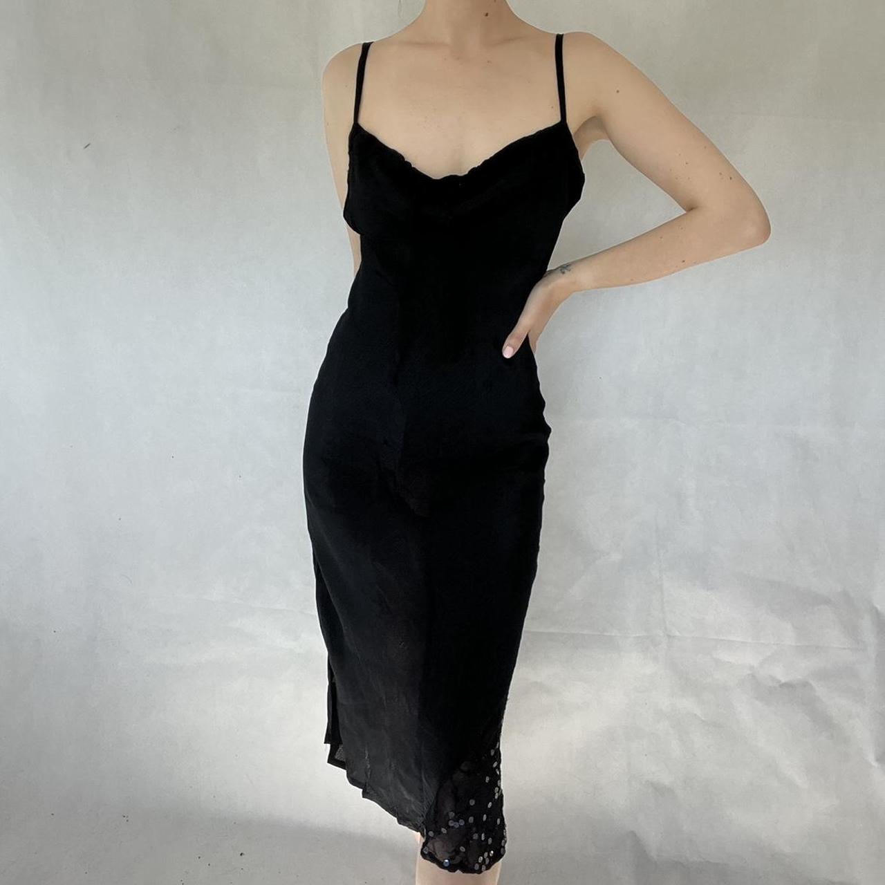 Amazing y2k vintage black midi dress. Size S/M -... - Depop