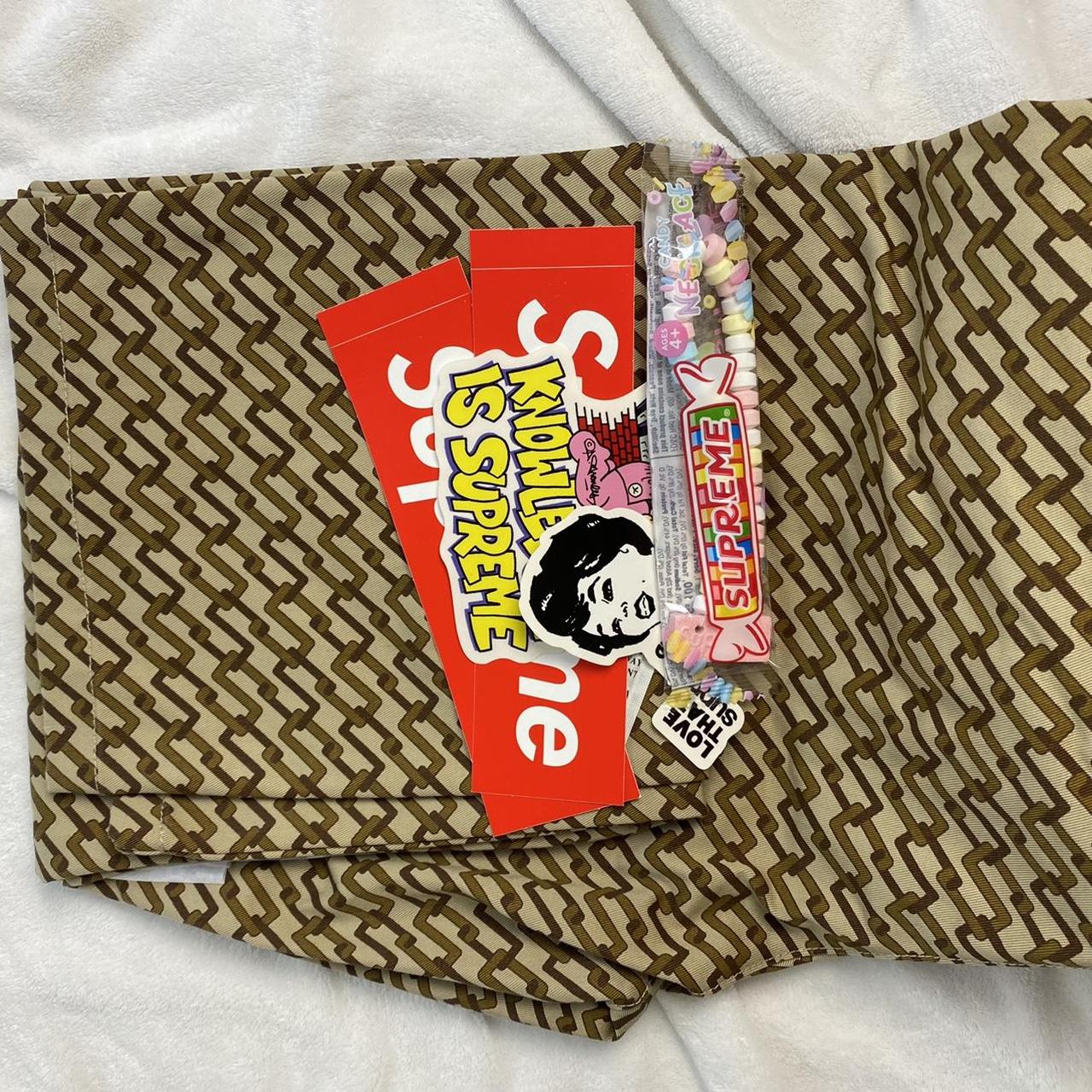 Supreme Monogram Khaki Work Pant SS22 100%... - Depop