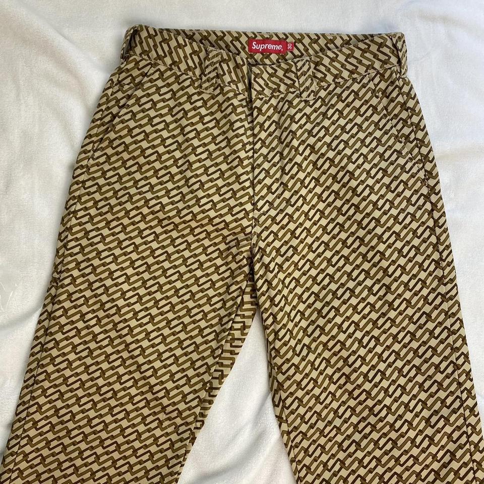 Supreme SS22 Work Pant Khaki Monogram 【冬バーゲン