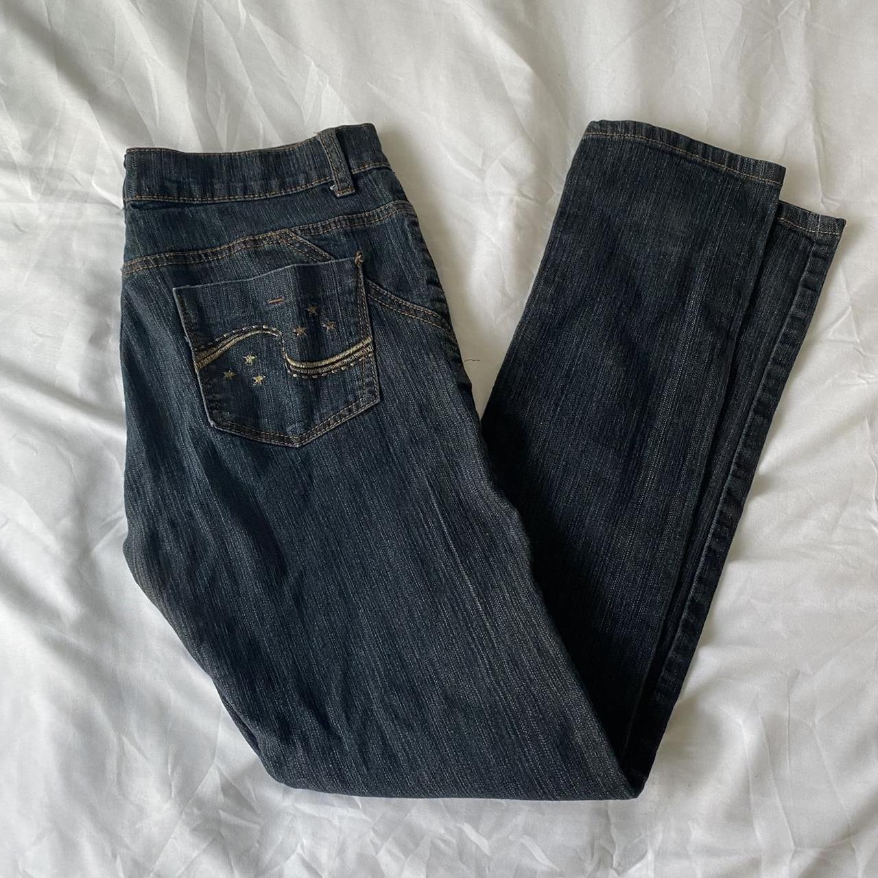 Women's Navy and Blue Jeans | Depop