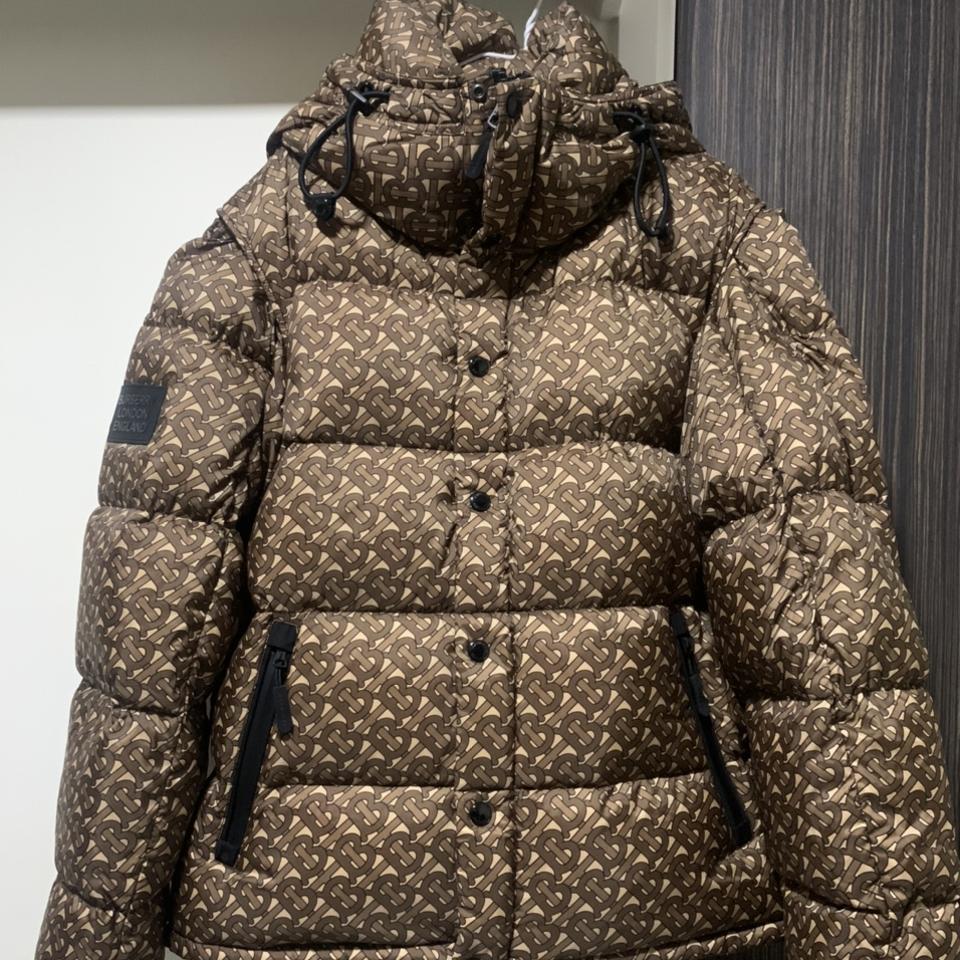 Burberry Detachable Sleeve Monogram Print Puffer Jacket - Farfetch