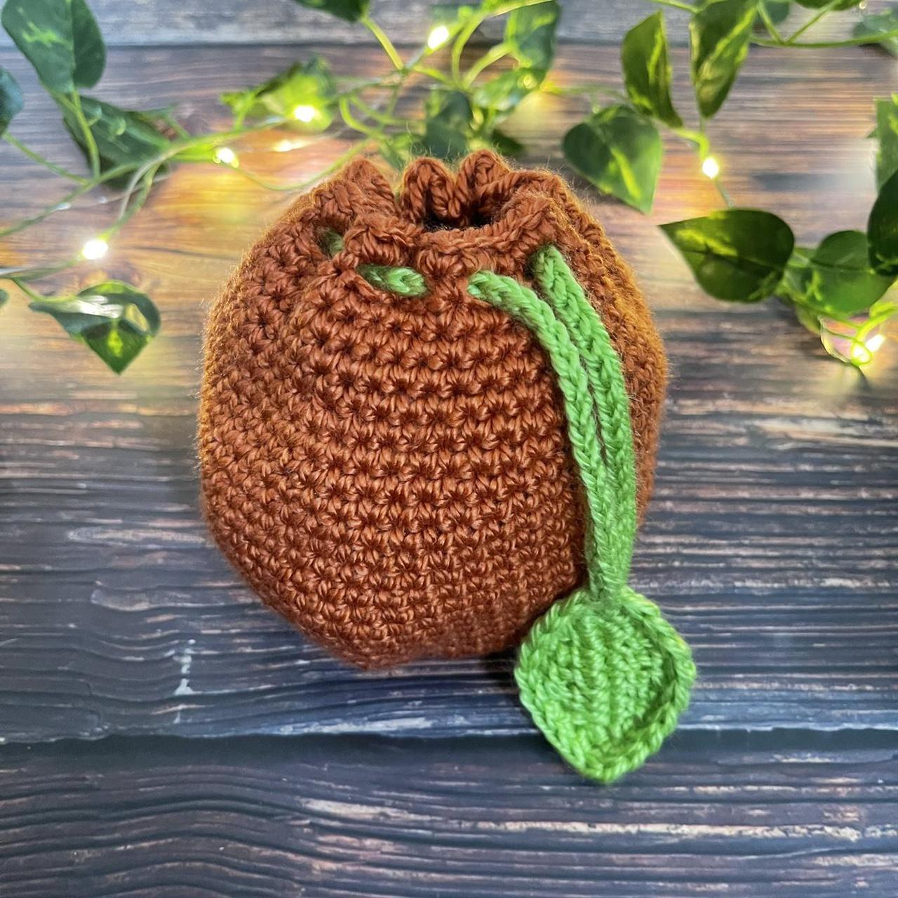 Crochet Orange Drawstring Pouch 🍊 SHOPWIDE SALE... Depop
