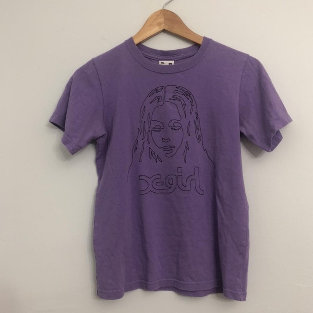 X-Girl  Women's Black and Purple T-shirt