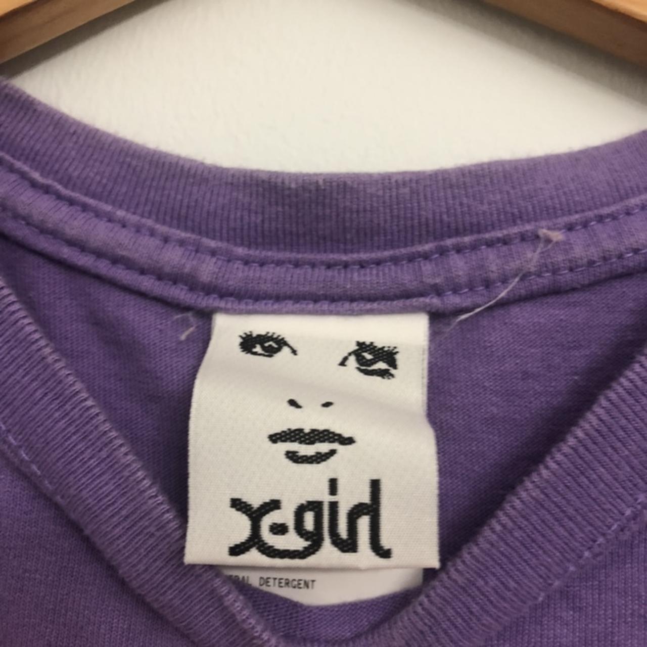 X-Girl  Women's Black and Purple T-shirt (3)