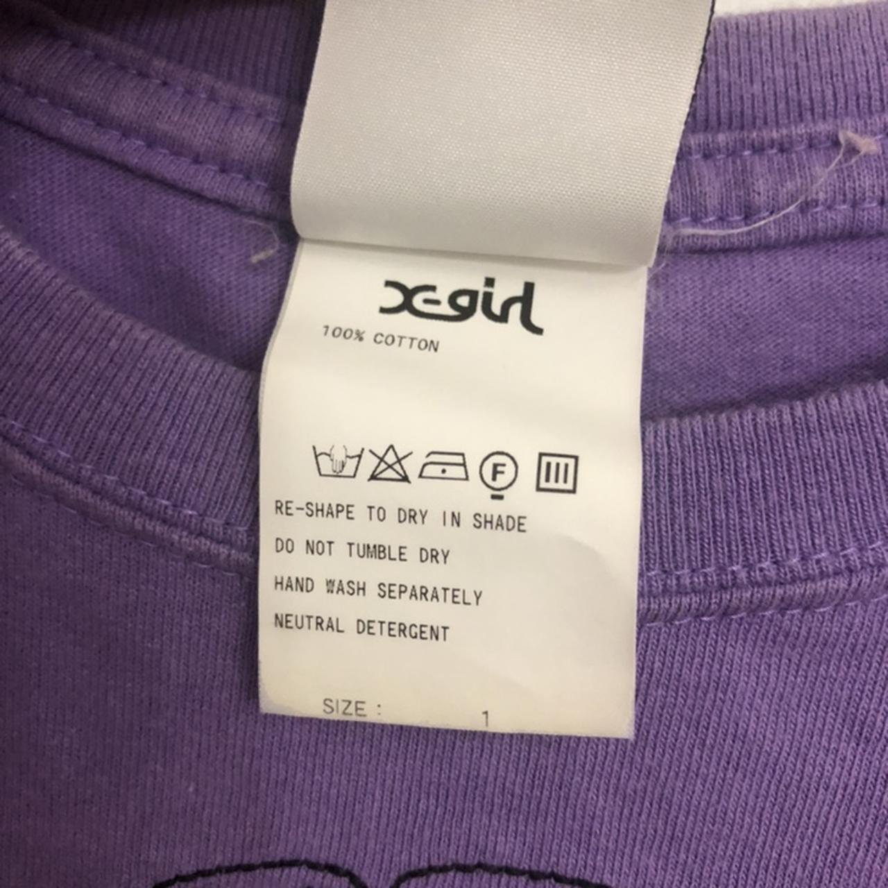 X-Girl Women's Black and Purple T-shirt (4)
