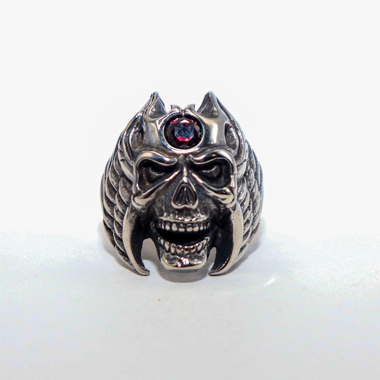 Stone skull sale ring