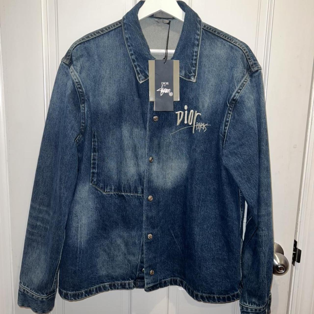 dior stussy denim jacket