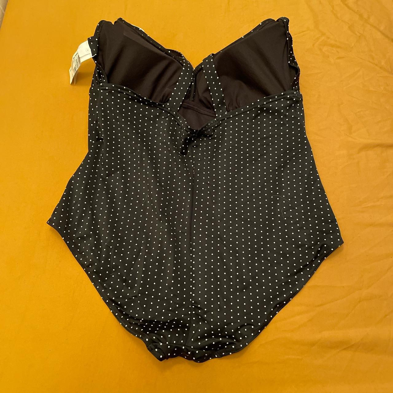 Product Image 4 - Black bathing suit with white