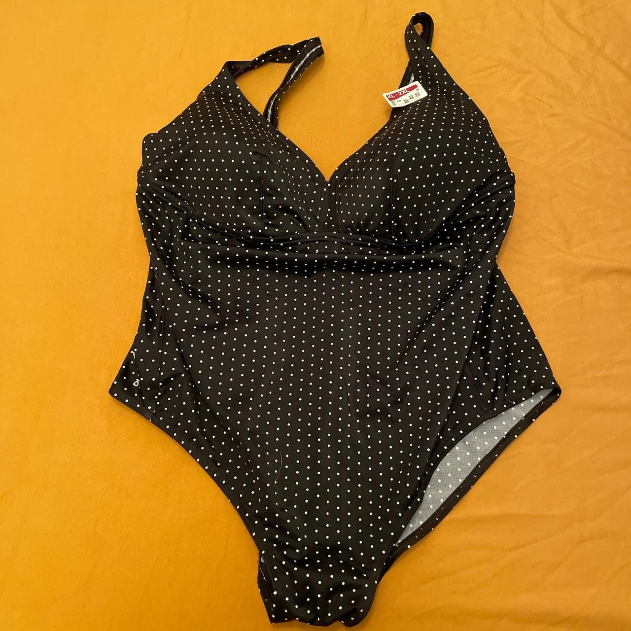 Product Image 1 - Black bathing suit with white